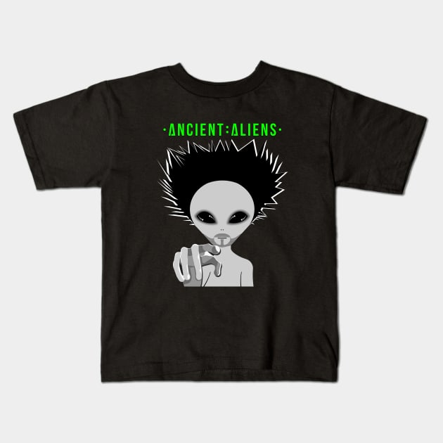 A Aliens Green Kids T-Shirt by SiSuSiSu